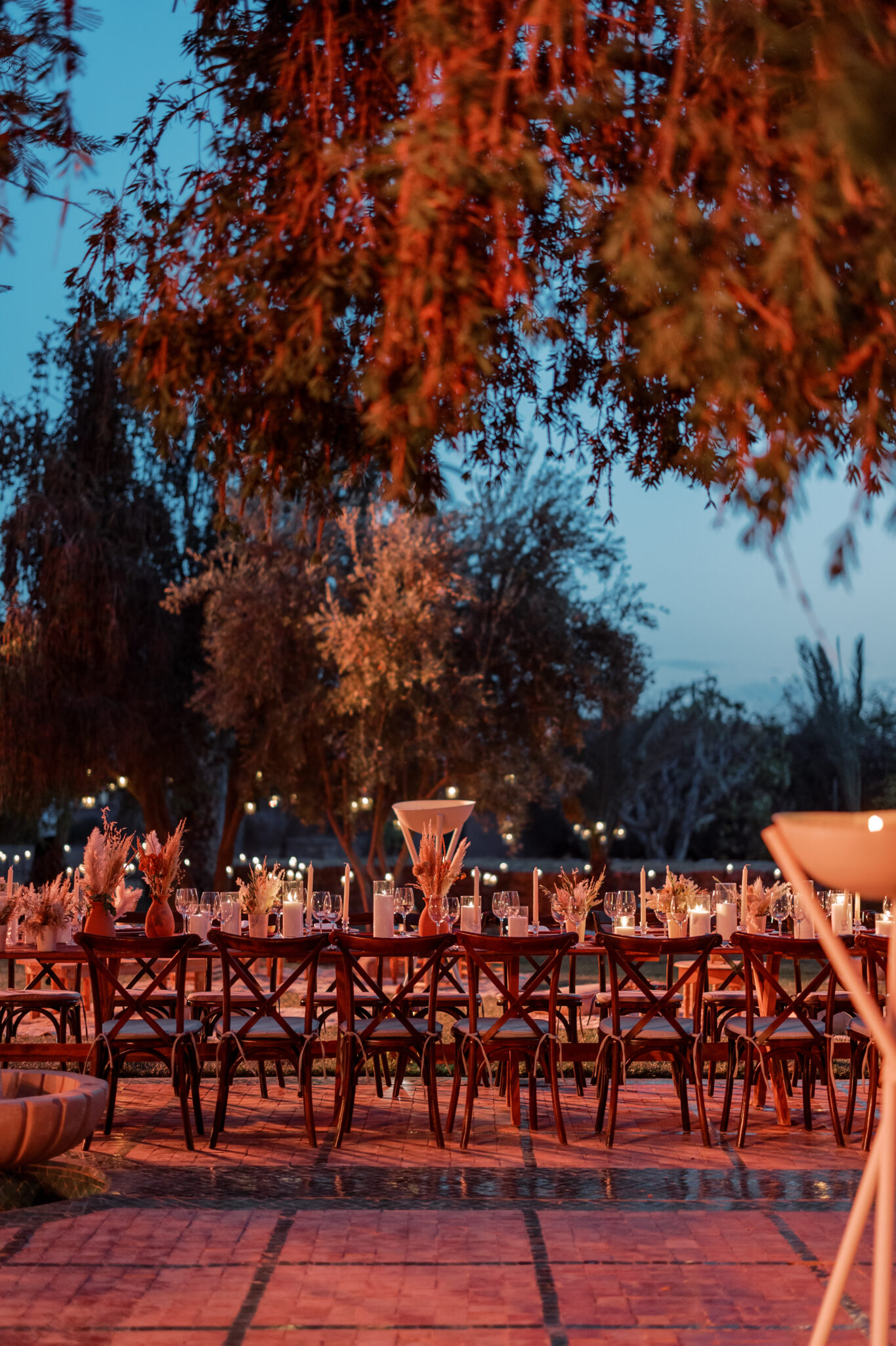 Diner de mariage bohème à Marrakech