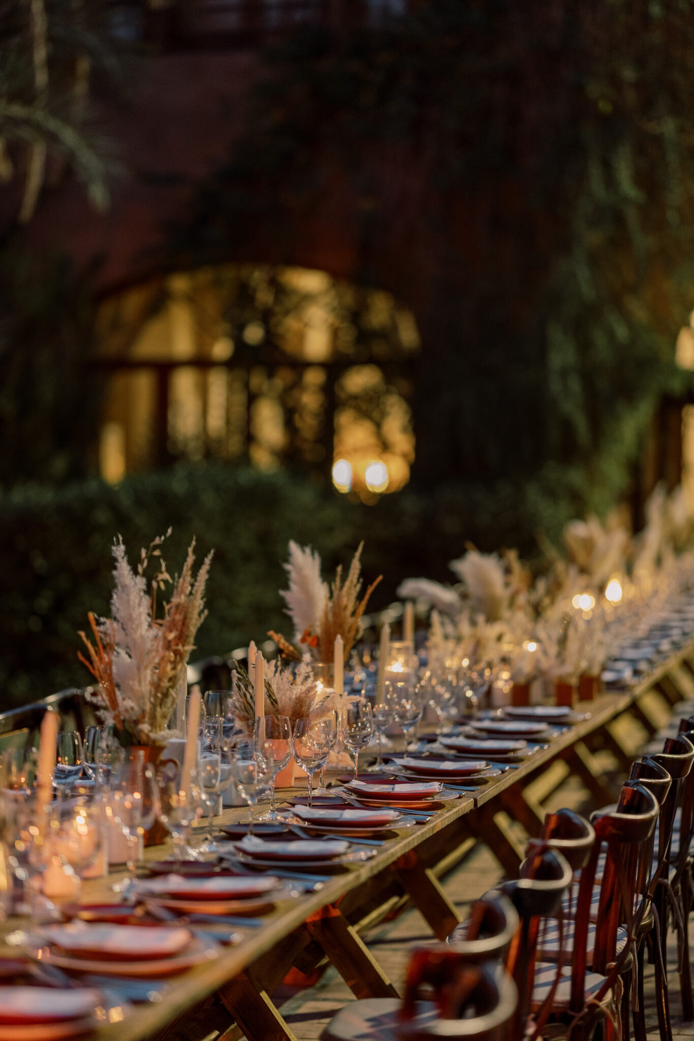 Pampas et teracota wedding